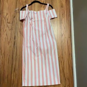 White dress. Open shoulder. NWT